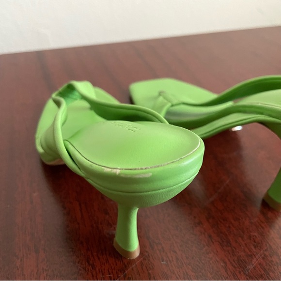 NWT Tony Bianco Bella Mulegreen Lime Nappa Sandals Heels - Picture 11 of 13